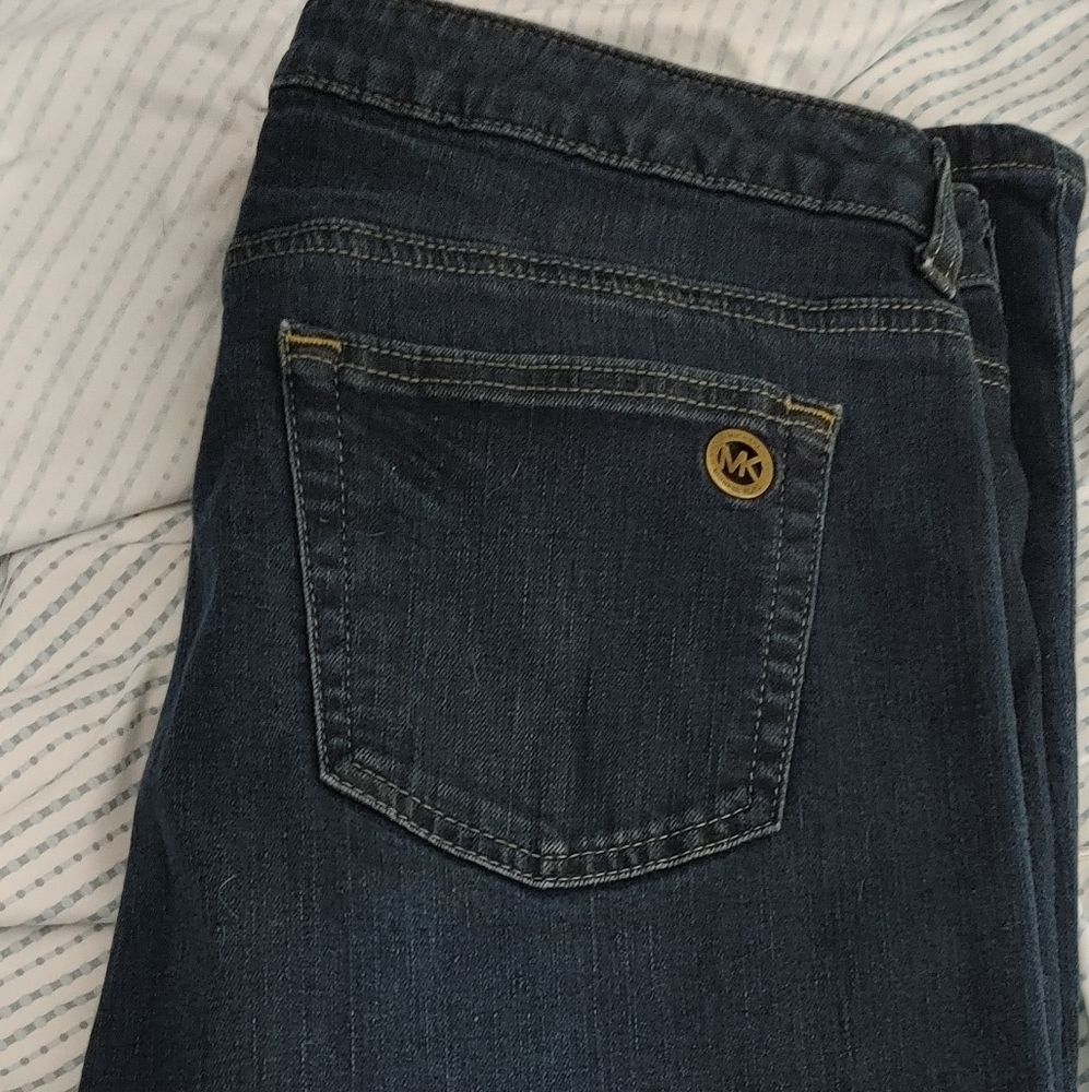Michael Kors Jeans Size 12 Long Length, Dark Wash, Boot Cut